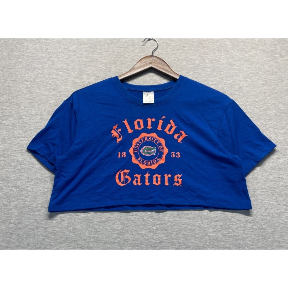 Florida Gators Cropped T Shirt Womens Small Royal Blue ZooZatz Football NCAA